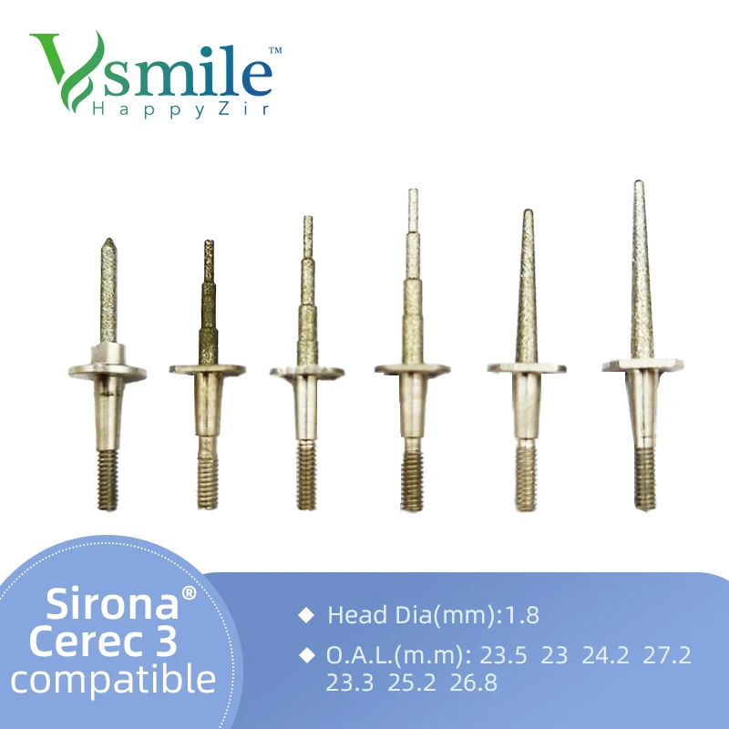 Sirona Cerec Inlab Cerec3 Fresa Utensili Step Bur 14 /Step Bur 10 Per Sistema Comapact Disilicato Litio Vetro Ceramica