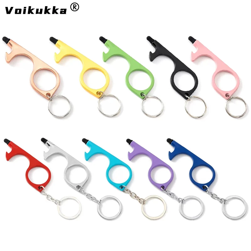 Voikukka 쥬얼리 터치 스크린 프레스 엘리베이터 버튼 다기능 EDC 키 체..