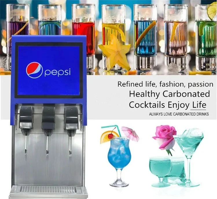 Commercial CO2 Soda Drink Cola Maker Machine / Cold Soft Drink Beverage Post Mix Dispenser 5