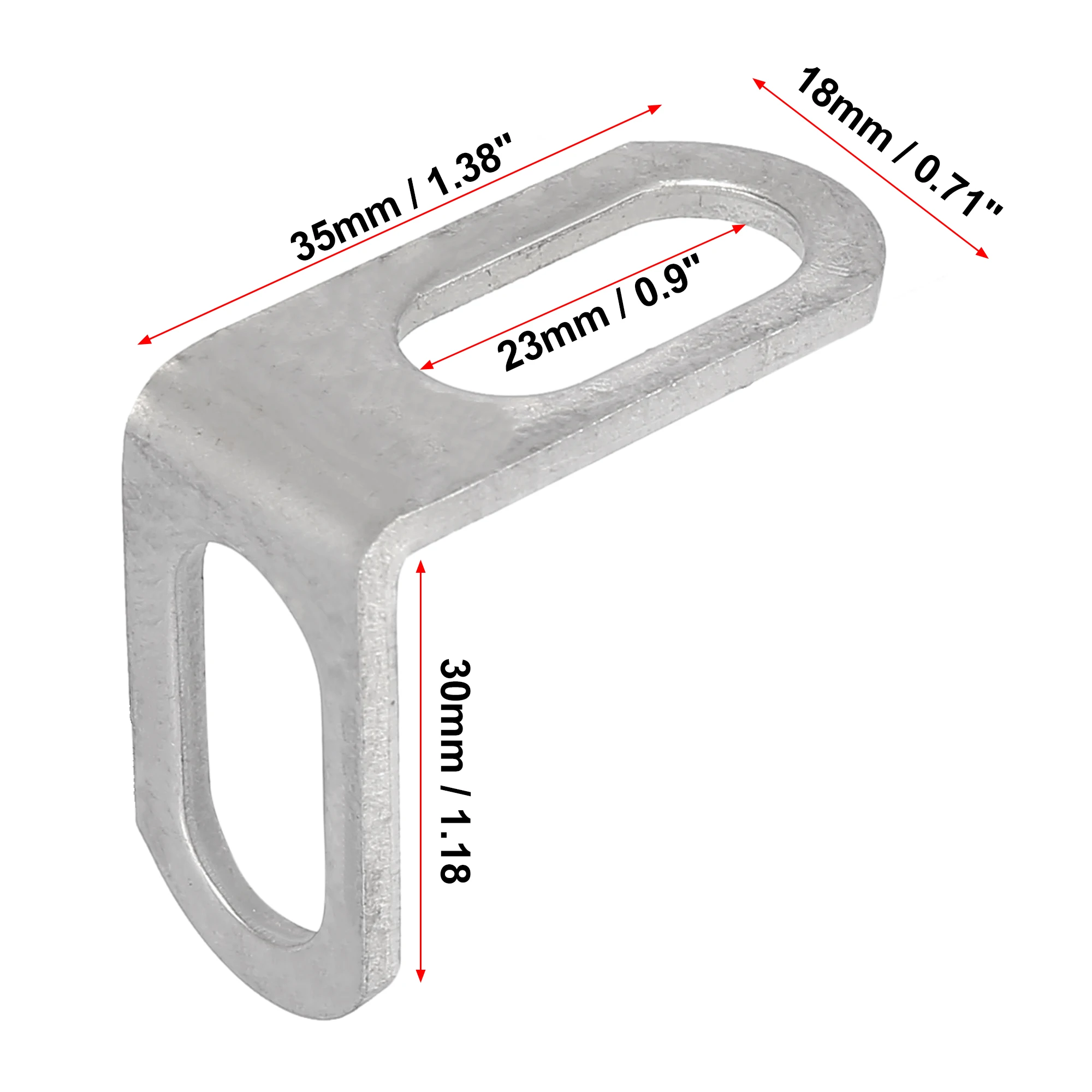 Motoforti 20mm 0.8 Motorcycle Exhaust Pipe Bracket Z Shape Muffler Mounting Clamp Stainless Steel Silver Tone 