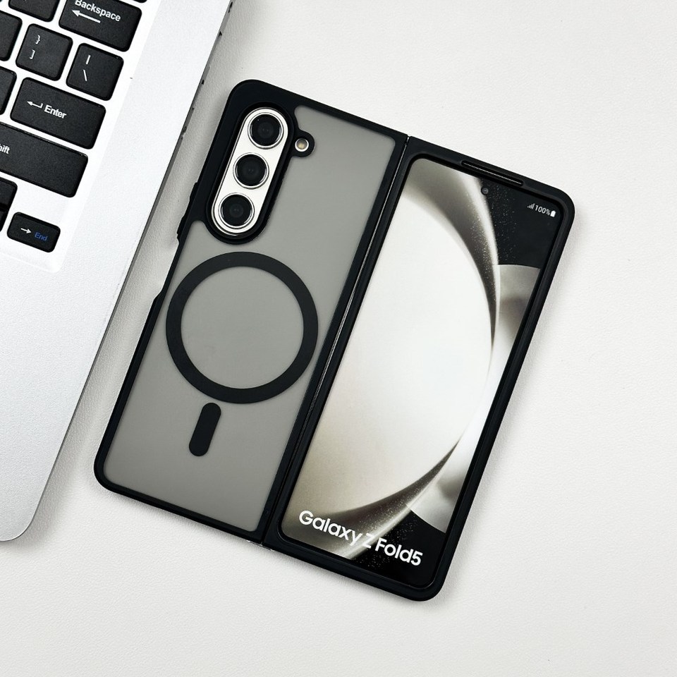 For Samsung Galaxy Z Fold 6 5 4  Magsafe Case Translucent Folding Shockproof Wireless Charging Magnetic Hard Shockproof Cover