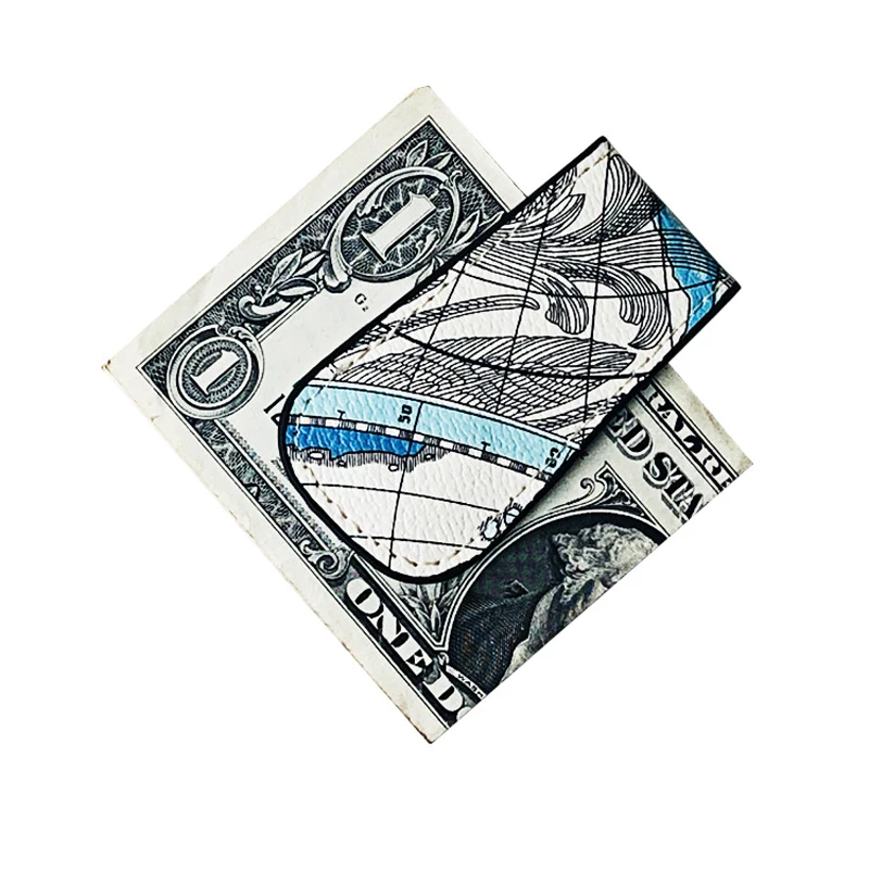 10pcs Billfold Map Printing PU Foldable Light Protable Short Wallet