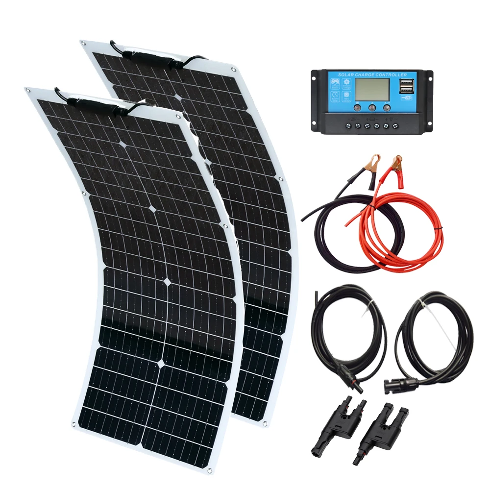 100W Solarpanel 12V/24V Monokristallin – Wasserdichtes Solarmodul Für Camping, Wohnmobil, Boot & Netzunabhängige Anwendungen