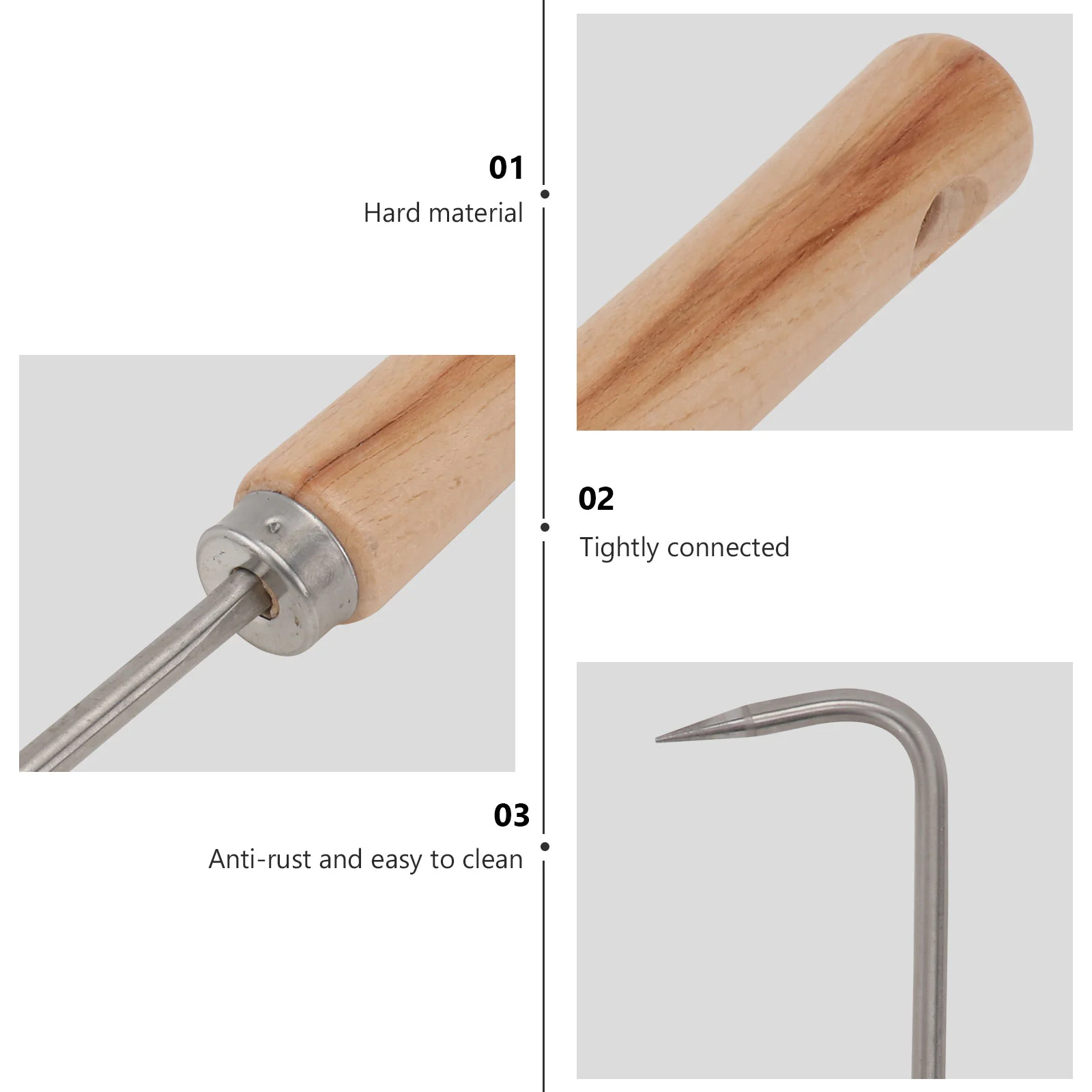 Single Claw Hook Metal Manual Weeder Garden Tool Cultivator Rake Root Remover Plant Transplanting Digging Tool Shovel Spade Soil