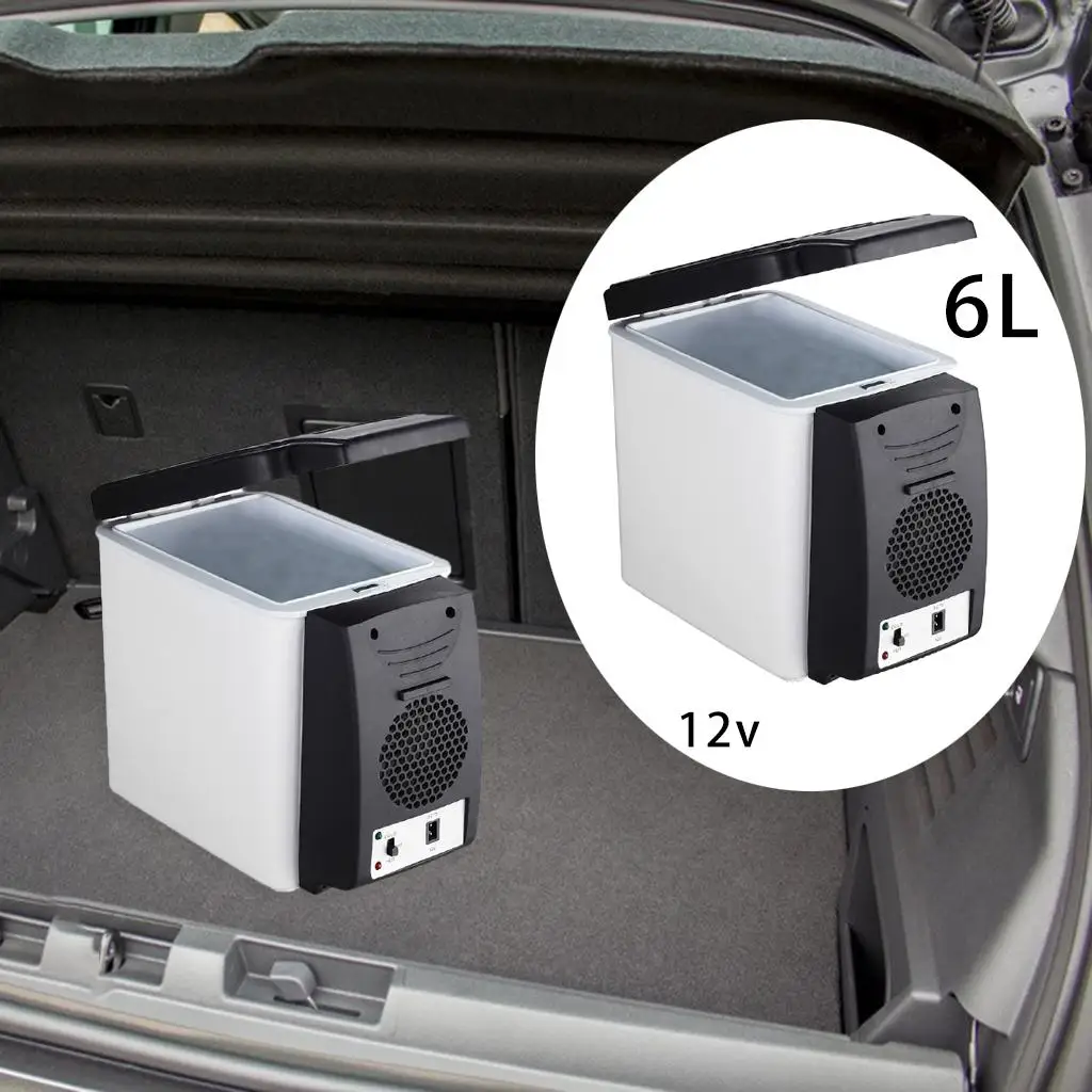 6L Portable Car Fridge Freezer 12V Refrigerator Cooler for Camping Travel