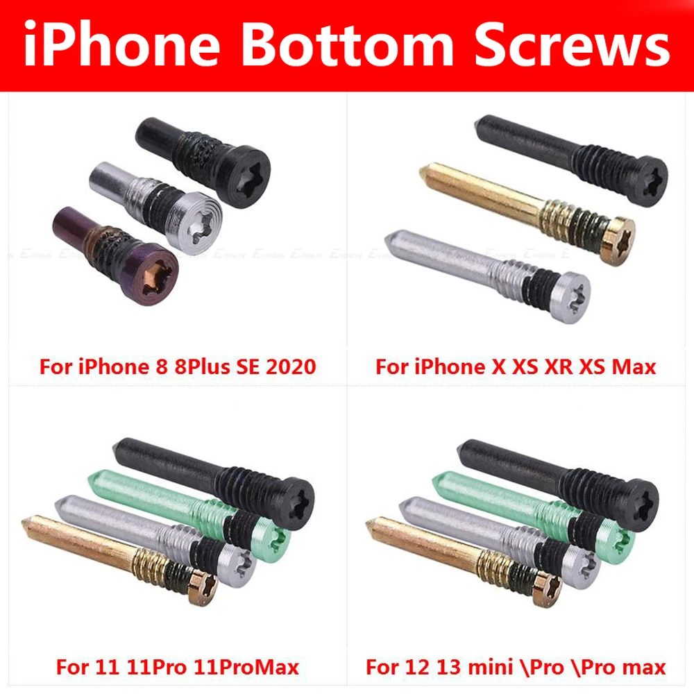 10 шт./лот для iPhone 8 8Plus 12 13 mini 11 Pro X XR XS Max SE 2020 звездообразный винт 5-точечный