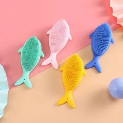 Brosse de douche en Silicone, poisson de dessin animé, mousse rapide, artefact de gommage, Massage complet du corps, brosse Spa, accessoires de salle de bains 