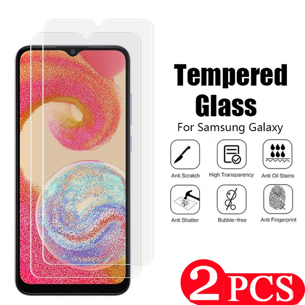 

2Pcs 9H screen protector For Samsung Galaxy A04 A04S A04E A14 A24 A34 Tempered glass A12 A13 A22 A23 A31 A32 A33 Protective film