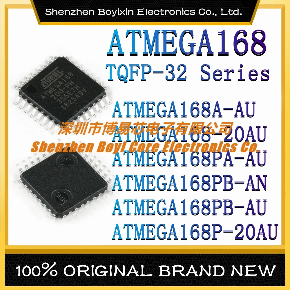 ATMEGA168A-AU ATMEGA168-20AU ATMEGA168PA-AU ATMEGA168PB-AN ATMEGA168PB-AU ATMEGA168P-20AU Microcontroller (MCU/MPU/SOC) IC Chip