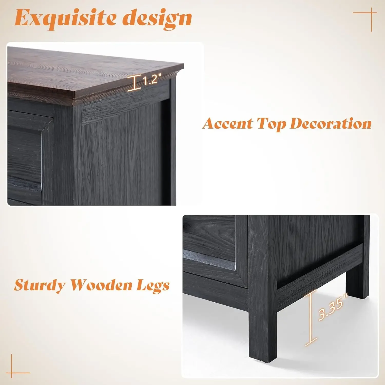 NEW-70" Farmhouse TV Stand with 37" 7,Color Fireplace for 80" TVs,Dresser Stand w/Heater,4 Storage Drawers, Grey