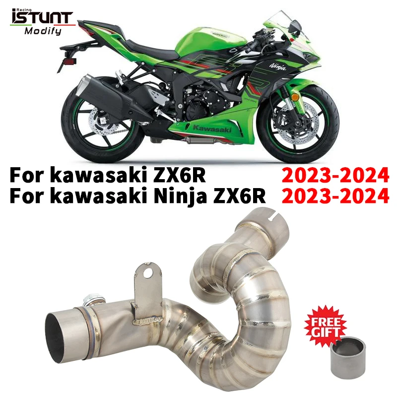 

Выхлопная труба из титанового сплава для Kawasaki ZX6R Ninja ZX 6R 2023 2024