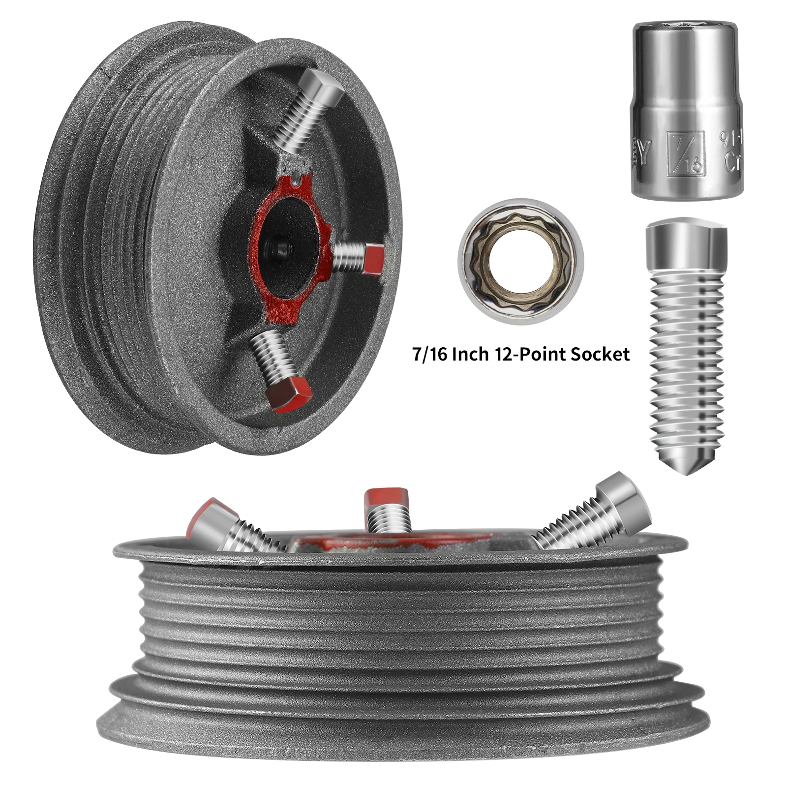 Description Picture 2 of itemSectional Garage Door Lift Cable Drum + 1/8" 3mm Lifting Steel Wire Rope Heavy Duty Hardware Accessories Parts Replacement Kit