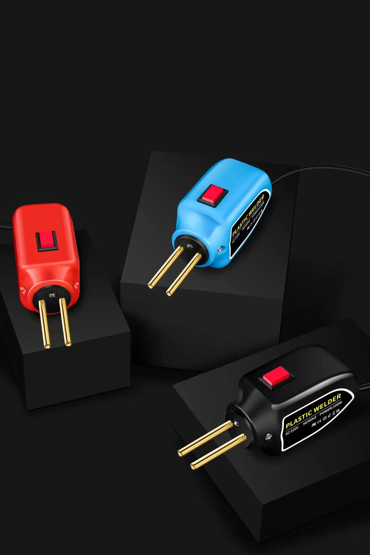100W Portable Plastic Welder 110V/220V New Hot Air Gun Hot Stapler Plastic Welder Soldering Iron Nail Bumper Repair Car Tool Kit 6
