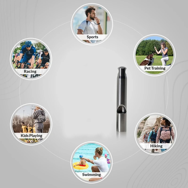 1 Set Titanium Alloy Whistle Pure Titanium Pendant Whistle Outdoor Camping