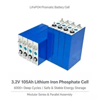 Batterie LiFePO4 3.2V 105Ah, pack de cellules Akku pour DIY 12V 24V 48V, camping-car, bateau, van, voiturette de golf, camping-car, stockage d'énergie solaire électrique 5