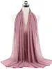 Nouveau foulard en mousseline uni pour femme, prêt-à-porter, hijab instantané, châle musulman, hijabs islamiques, écharpe arabe, foulards pour la tête