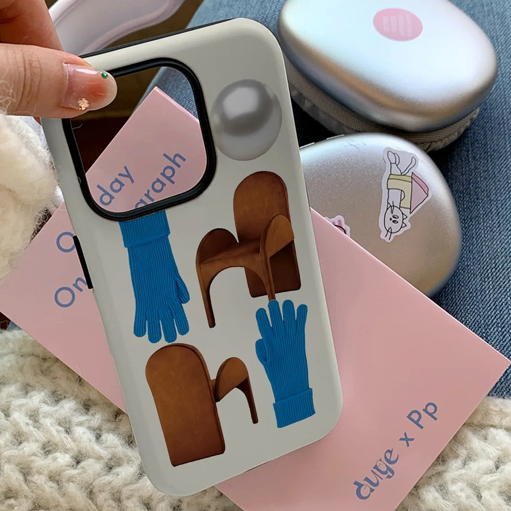 Artistic Glove Chair Illustration Acrylic Hard Phone Case