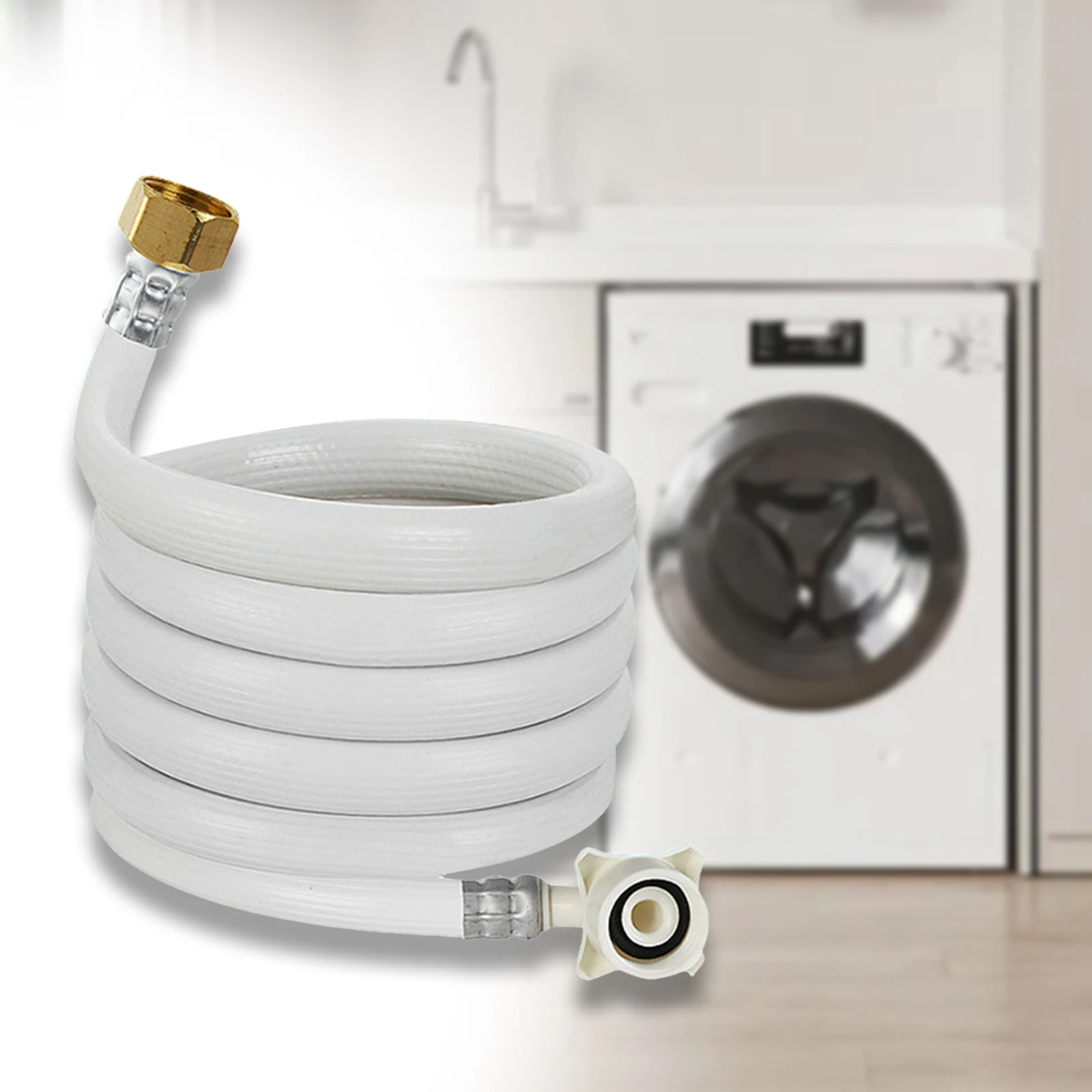 Plumbing hose plumbing supply hose Faucet Line Connector Washing Machine Inlet Hose Connection Supply Line Water Inlet Hose Connector for Dishwashers Bathroom