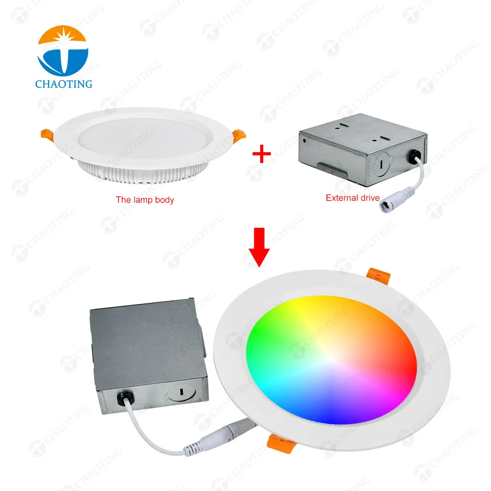 

Commercial Lighting CCT Spotlight RGB 10W 16W Downlight Ceiling LED Light Carol Luminous Body Lamp Smart Control Downlight
