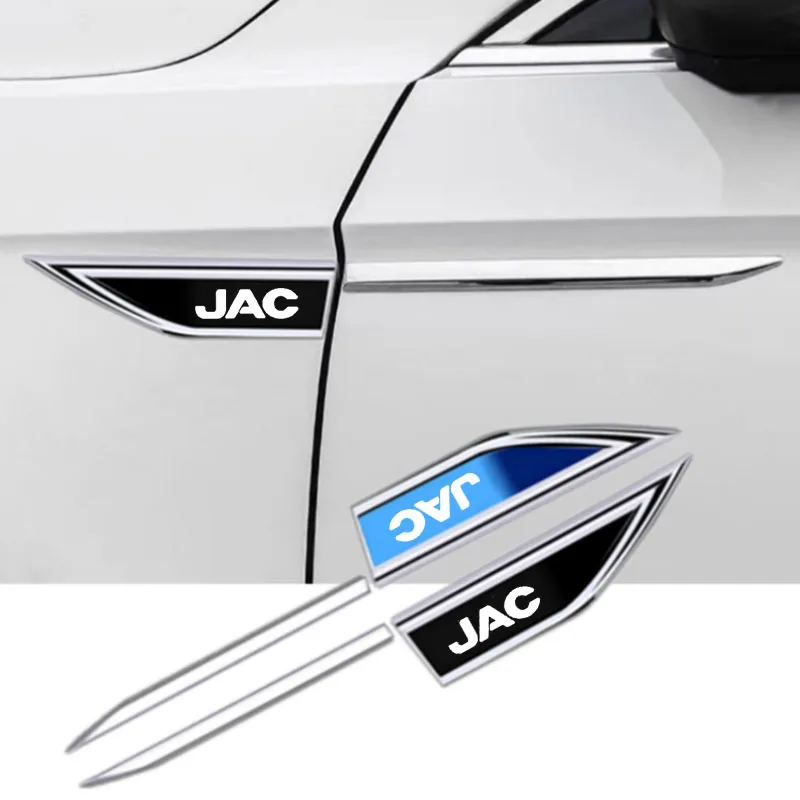 

2pcs Car Fender Side Blade Emblem Sticker Metal 3D Badge for JAC JS4 S1 S2 S3 S4 S5 S7 T6 T8 Pro T40 Auto Exterior Accessories