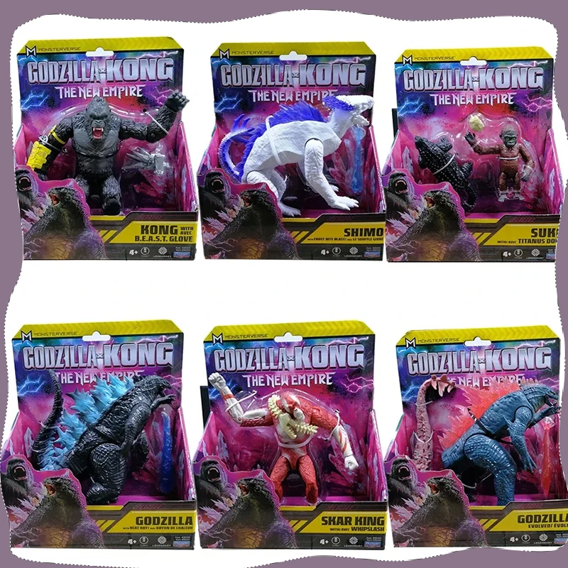 

Новинка, фигурки из фильма Godzilla Kong, Империя, экшн-модель, подвижная модель, СКАР, король, Шимо, титанус, Даги, подарки для детей на день рождения