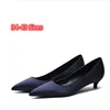Lady High Quality Null Pumps Silk Statin Stilettos Royal Blue Champagne 3cm Low Heels Slip-On For Working Comfortable 34-43 25cm 1