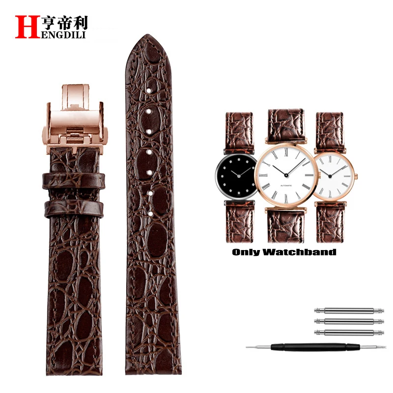 Premium Genuine Leather Watchband Strap - Elegant Wristband Bracelet