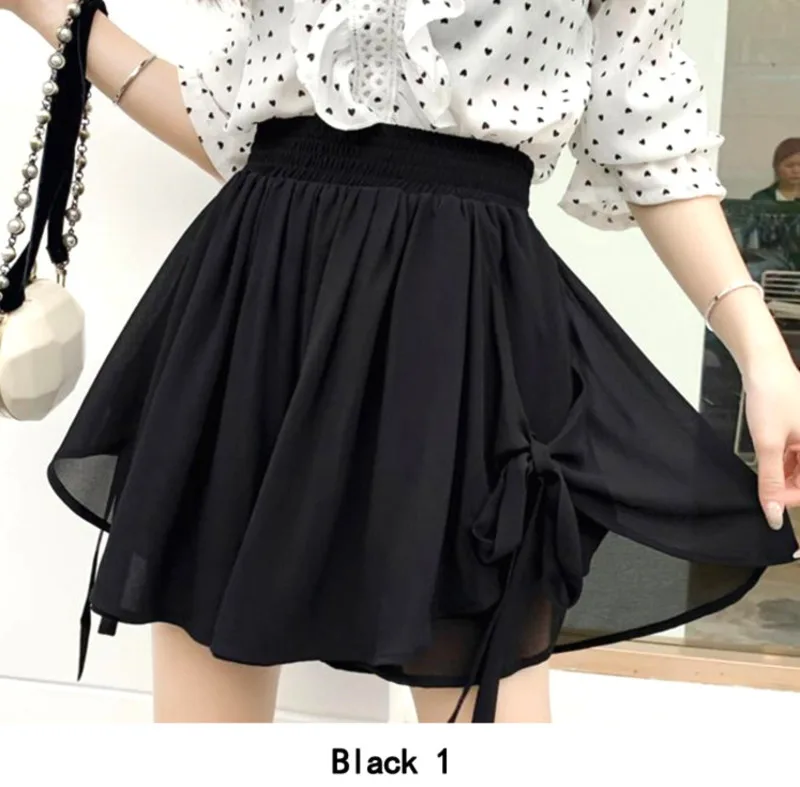 women's clothing stores Women's Chiffon Short Pants Summer Casual Loose Female Cool Shorts Elastic Waist Wide Leg Ladies Solid Color Fashion fashion clothing