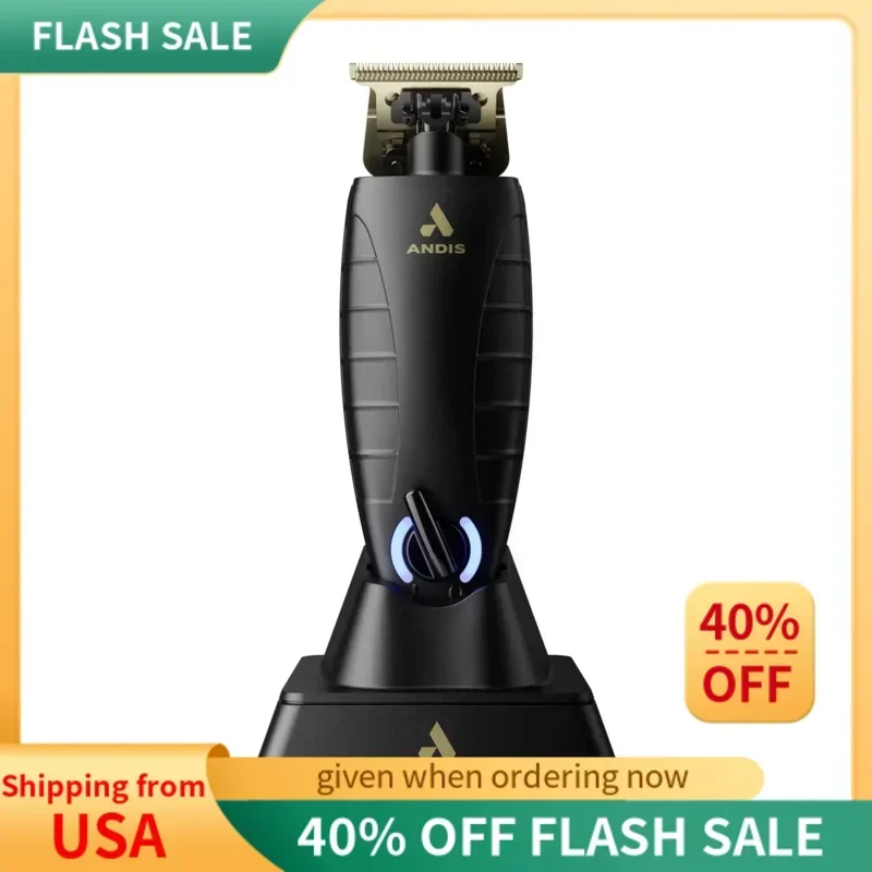 QWAndis 74150 GTX-EXO Professional Cord/Cordless Lithium-ion Electric Beard & Hair Trimmer with Charging Stand,Black