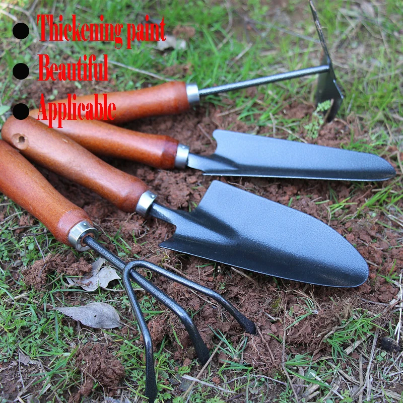 Three-piece set of gardening tools mini paint shovel shovel flower potted garden vegetable small iron