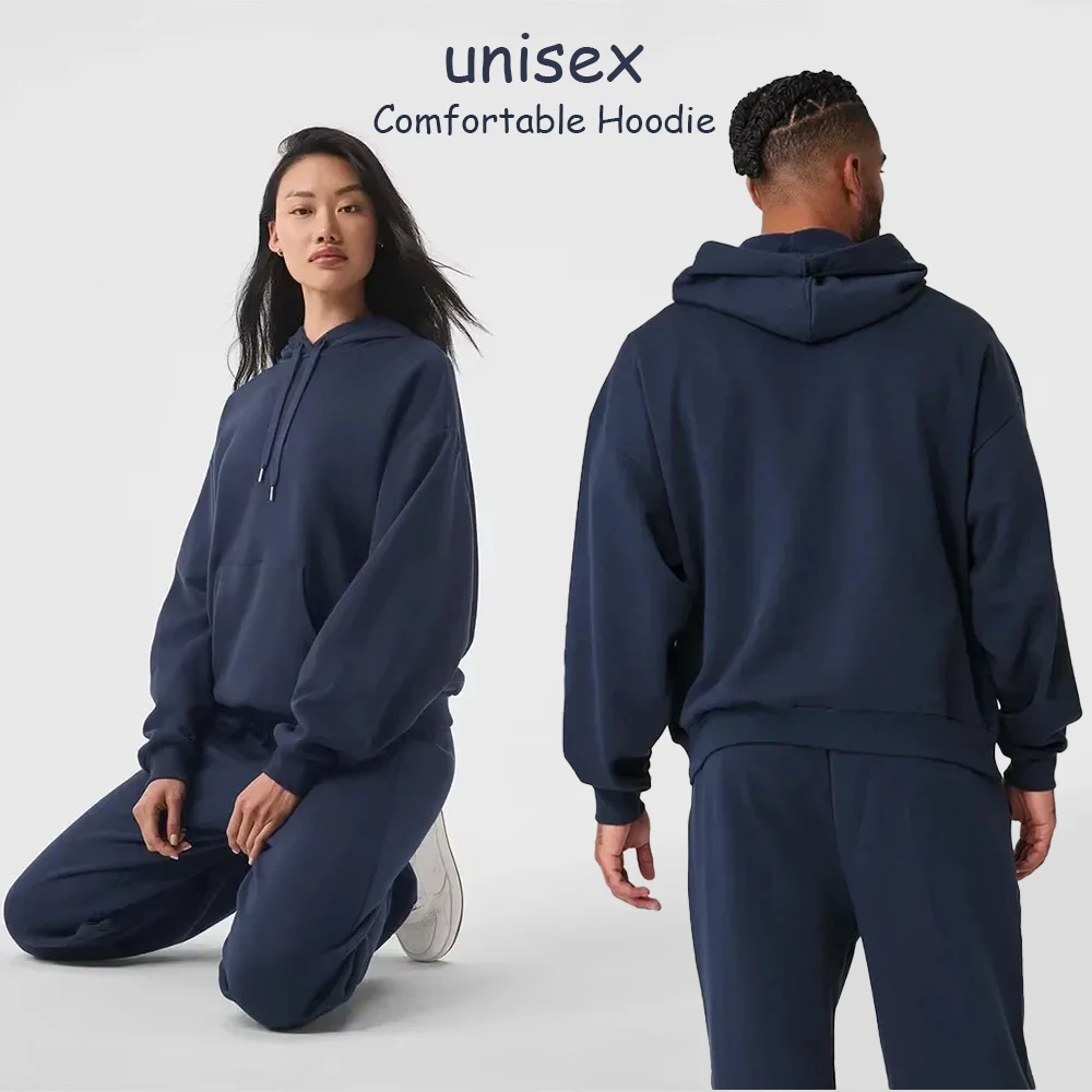 LO Cotton Loose Yoga Hoodie Accolade Hoodie Drawstring Versatile Pure Sports Pullover Outdoor Top Yoga Shirts Hooded