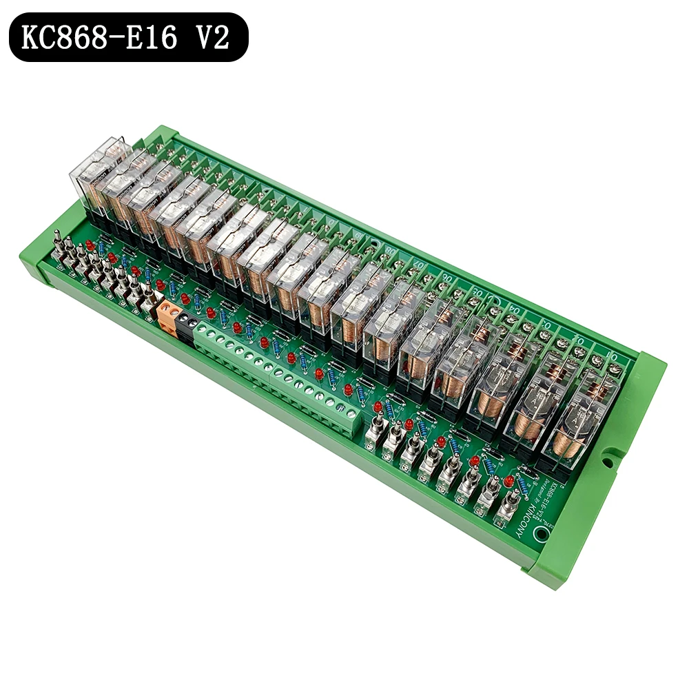 

KC868-E16V2 Max250V16A DIN Rail Industrial Relay Switch Module Board Terminal With Manual Control Button Keypad
