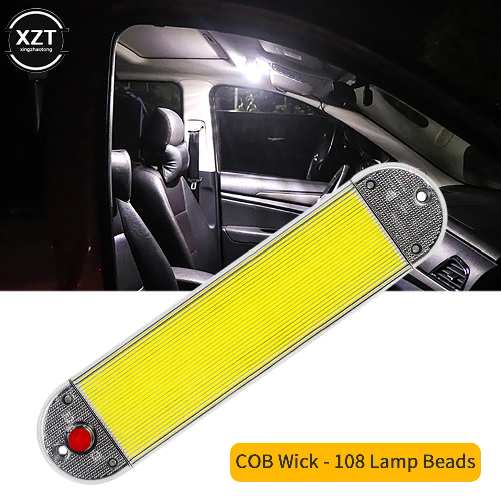 

Новинка 2 шт. белый монолитный блок светодиодов 108 SMD 12-80 в панель купольная лампа автомобильная интерьерная лампа для чтения лампа для освещения интерьера автомобиля проводная лампа для потолка