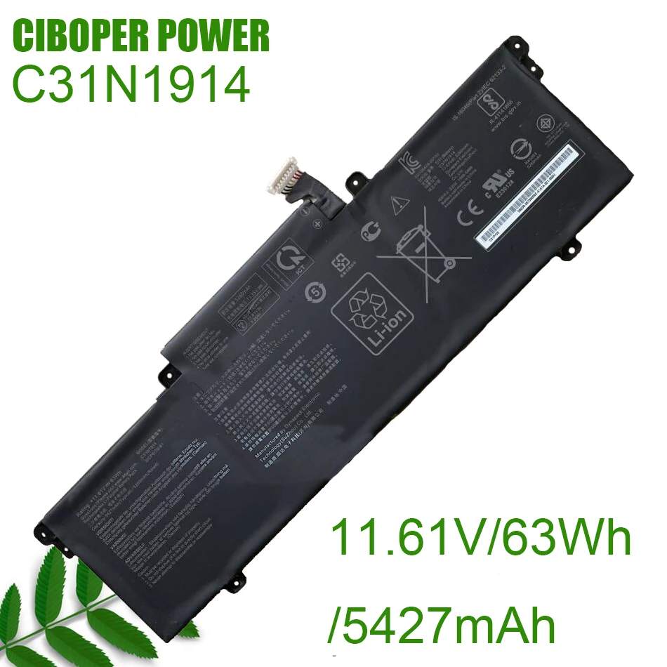 Bateria Original C31n1914 do Portátil de cp 11.61v 63wh 5427mah para Zenbook 14 Ux435ea Ux435eal Caderno da Série de Ux435eg