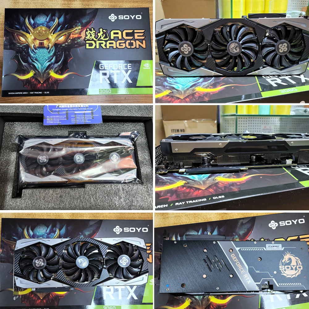 SOYO pełna nowa RTX 3060 12GB GDDR6 GPU NVIDIA 192bit DP * 3 PCI Express X16 do gier 4.0 karta graficzna do wideo komputer stacjonarny karty 6 SOYO pełna nowa RTX 3060 12GB GDDR6 GPU NVIDIA 192bit DP * 3 PCI Express X16 do gier 4.0 karta graficzna do wideo komputer stacjonarny karty 6