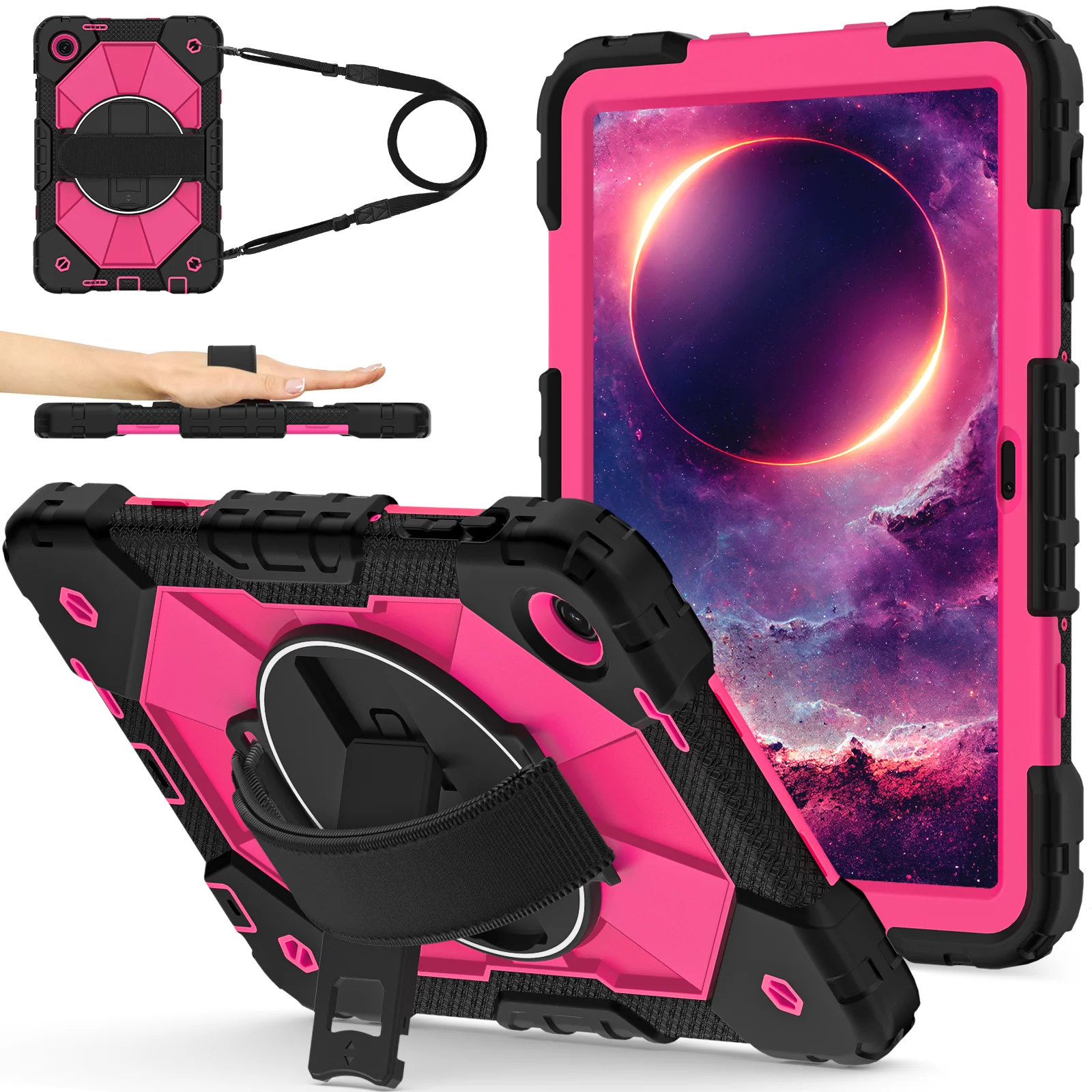 Enhanced Rugged Rotating Tablet Cover for Kids - Heavy Duty and Protective , 10.1 inch
