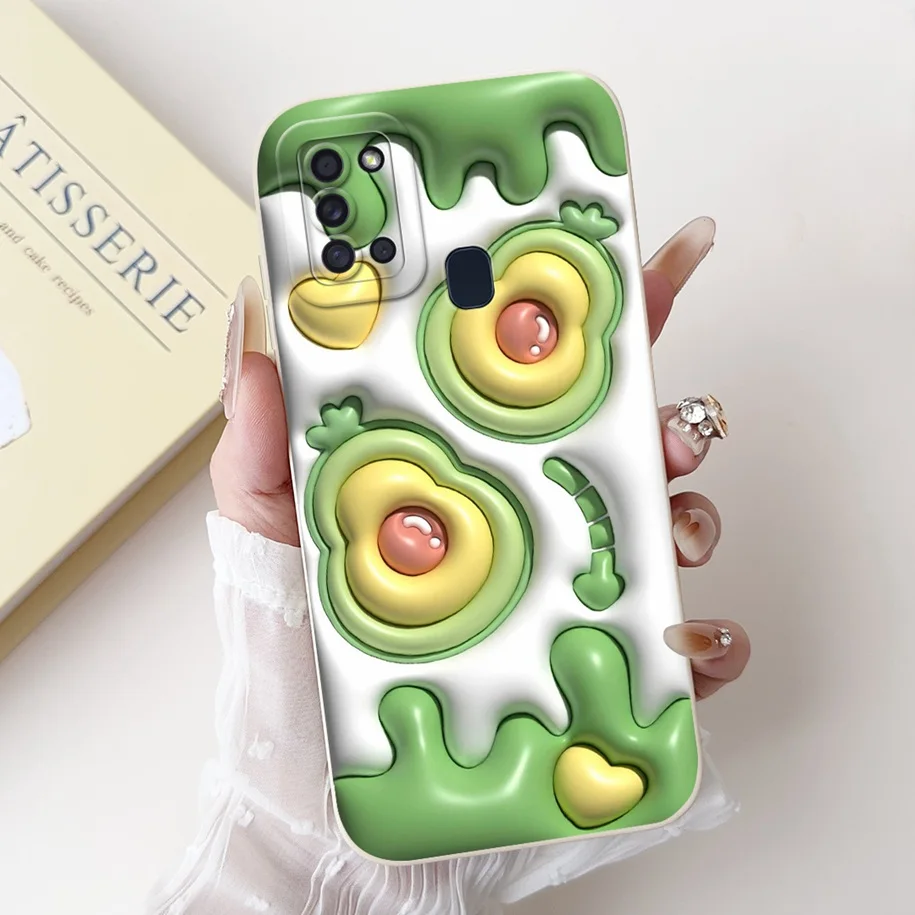Cute Avocado Soft Phone Case with Camera Protection