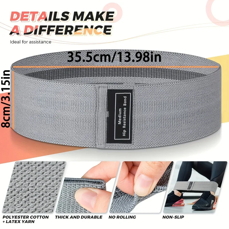 Crochet Resistance Band Deep Squat Buttocks Shaping Men and Women Single Training Ring Fitness Elastic Band
