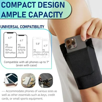 Cell Phone Arm Bands,Sports Arm Bag Phone Holder for Running, Phone Strap Armband Fits Phone, Use for Walking, Hiking, Biking
