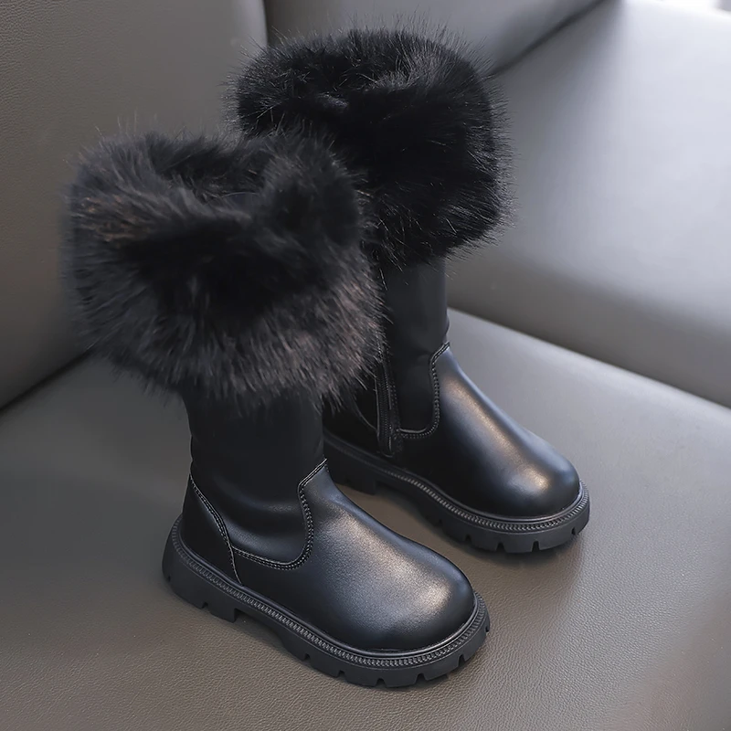 Faux Fur Boots Girls Winter Kids Boots