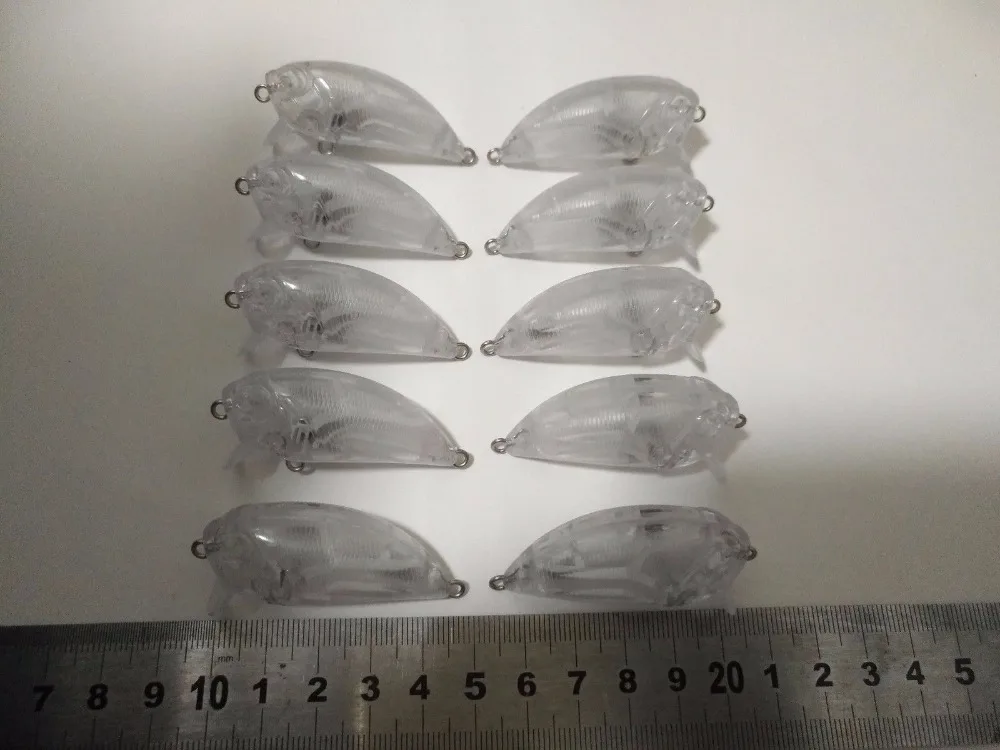 

10pcs Hard Baits Unpainted Fishing Blank Lure Bodies 50mm 7.77g Blank lure JS8221