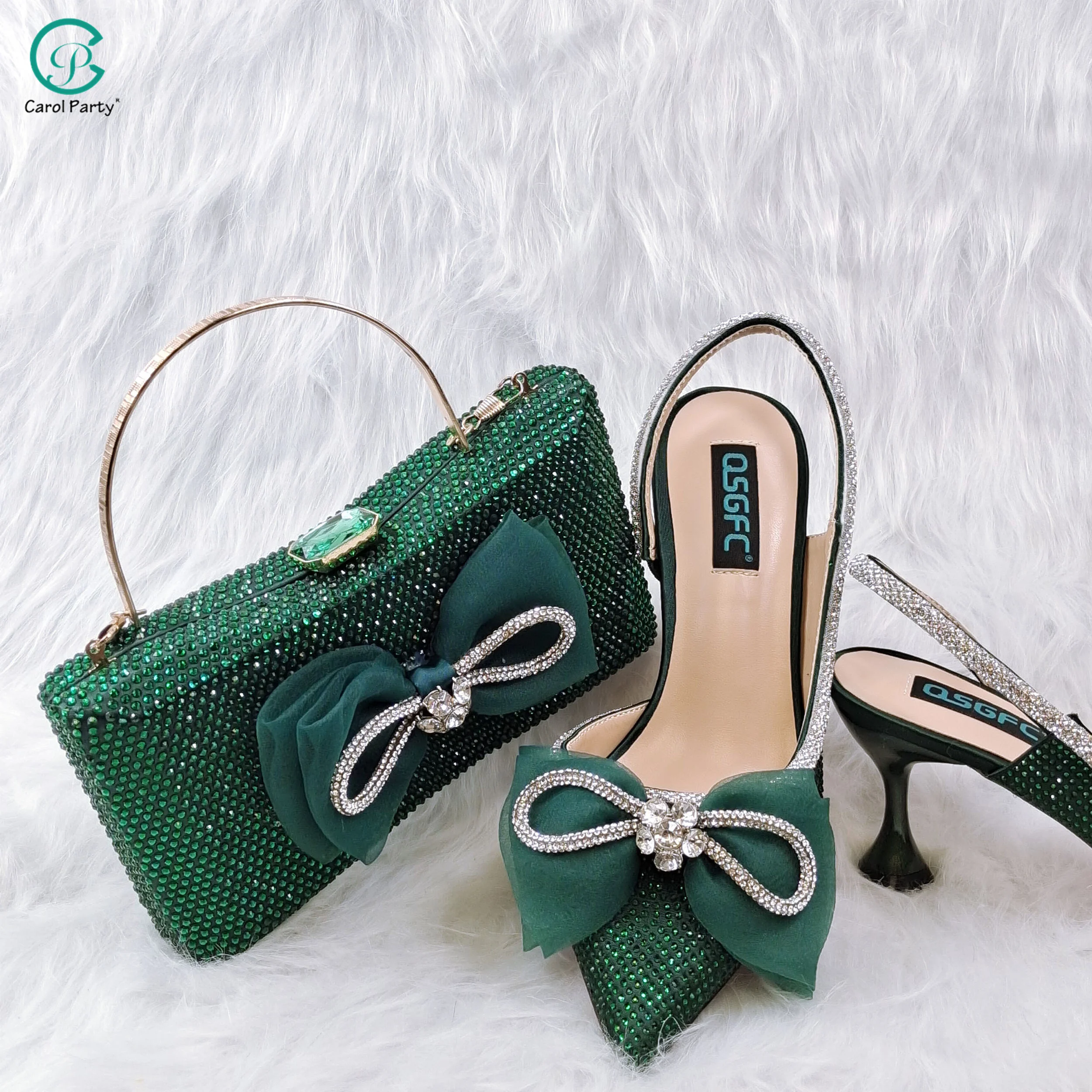 Matching Shoes and Bag Set for Women Colorful Bags Wallet 