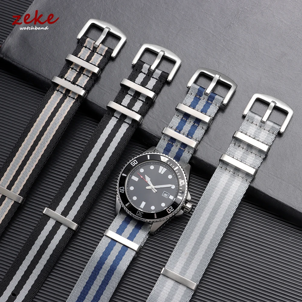 Men's Comfortable Soft Nylon Watch Band - Military Sports Strap Replacement Bracelet, 20mm/22mm