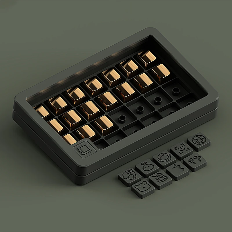 Echome-case de Armazenamento Personalizado Keycap Caixa de pó Personalizado Resina de Alumínio Keycap Decoração Desktop Acessórios de Jogos - Imagem 2