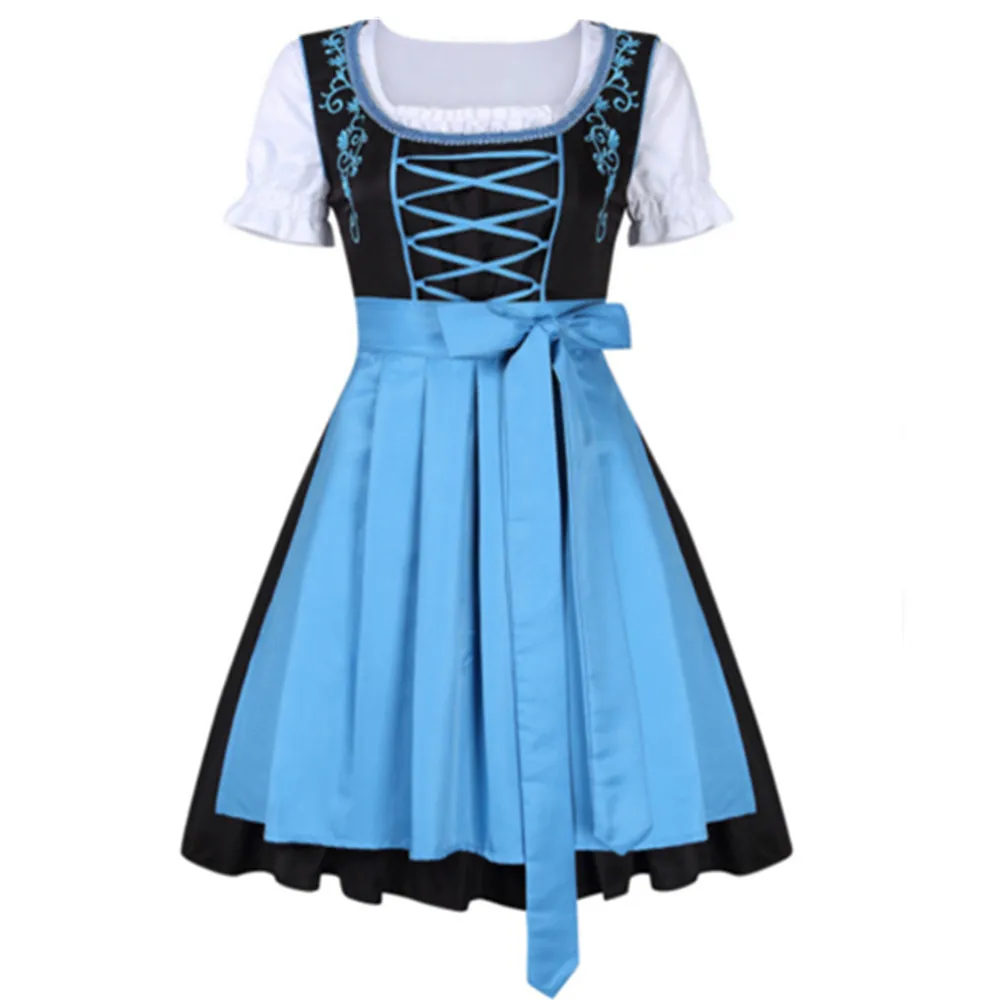 Costume Da Donna Medievale Dirndl Oktoberfest Tedesco Heidi Beer Maid Wench Outfit Cosplay Carnival Halloween Fancy Party Dress