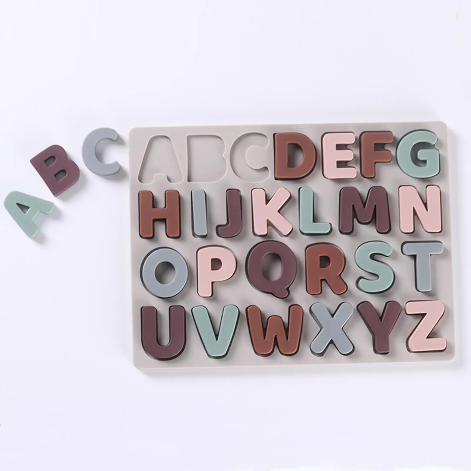 

Silicone Educational Abc Puzzle Preschool Game Learn Alphabet for Preschoolers Kids Ages 3+ Years Old Girls Boys Family Game