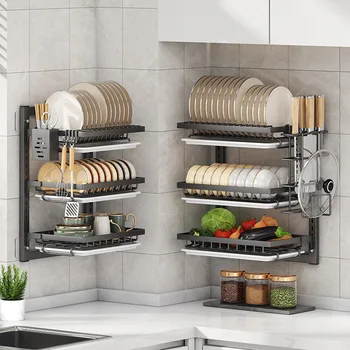 Wall-Mounted Kitchen Dish Rack 1
