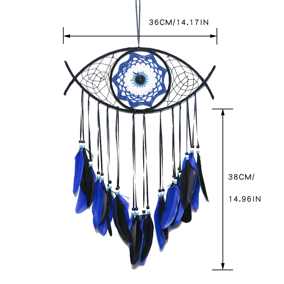 Turkish Eyes Dreamcatcher Wall Hanging DIY Room Backdrop Decor Handmade  Dream Catcher Wind Chimes Pendant Ornament Supplies 6