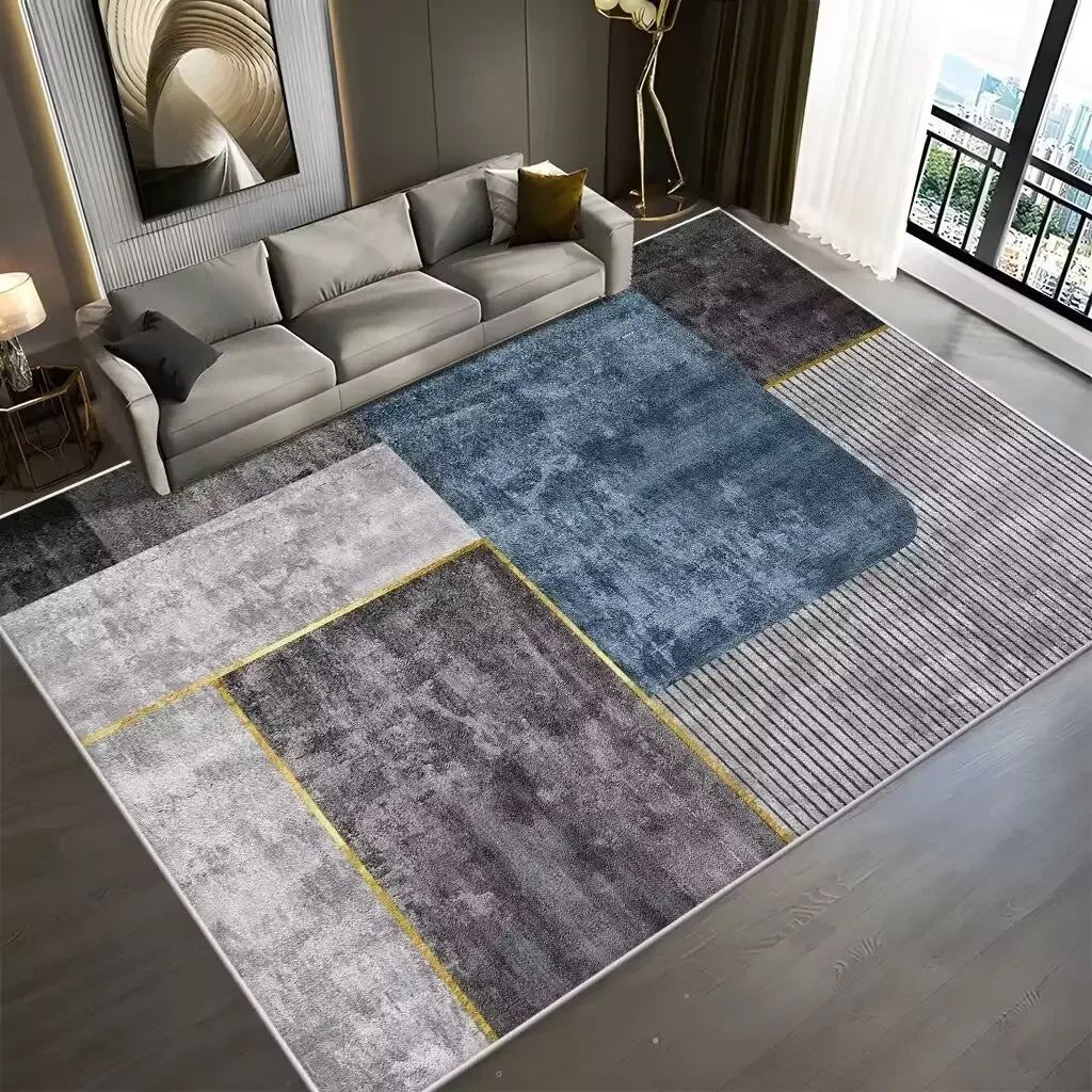 

Light Luxury carpets for living room Simple Geometry Decor Carpet Modern Home Bedroom Rug Sofa Side Soft Floor Mat tapis salon