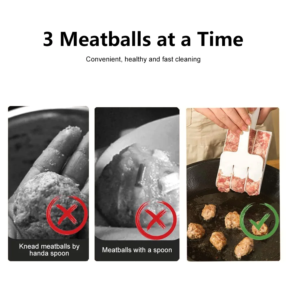 Meatball Maker Kitchen Meatball Maker Set Fried Fish Beaf Meat Making Balls Mold Spoon Tools